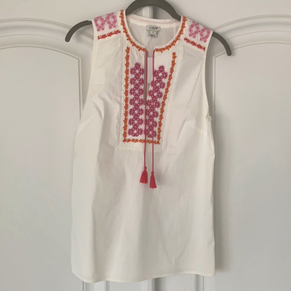 Jcrew embroidered top